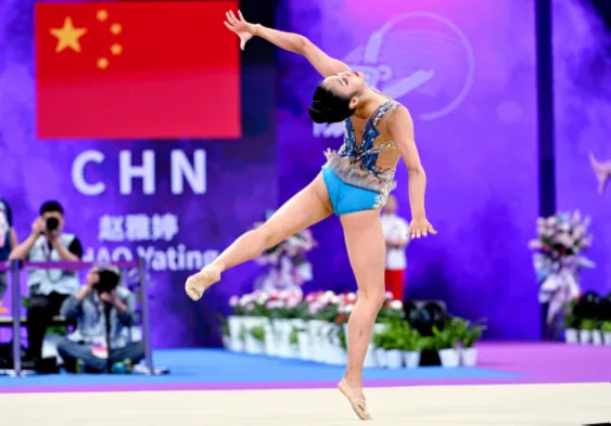 艺术体操赵雅婷，作为中国艺术体操国家队的核心成员